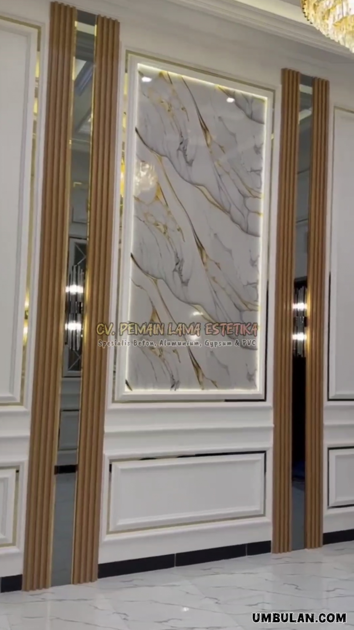 Wall Moulding PVC Marble di Jember